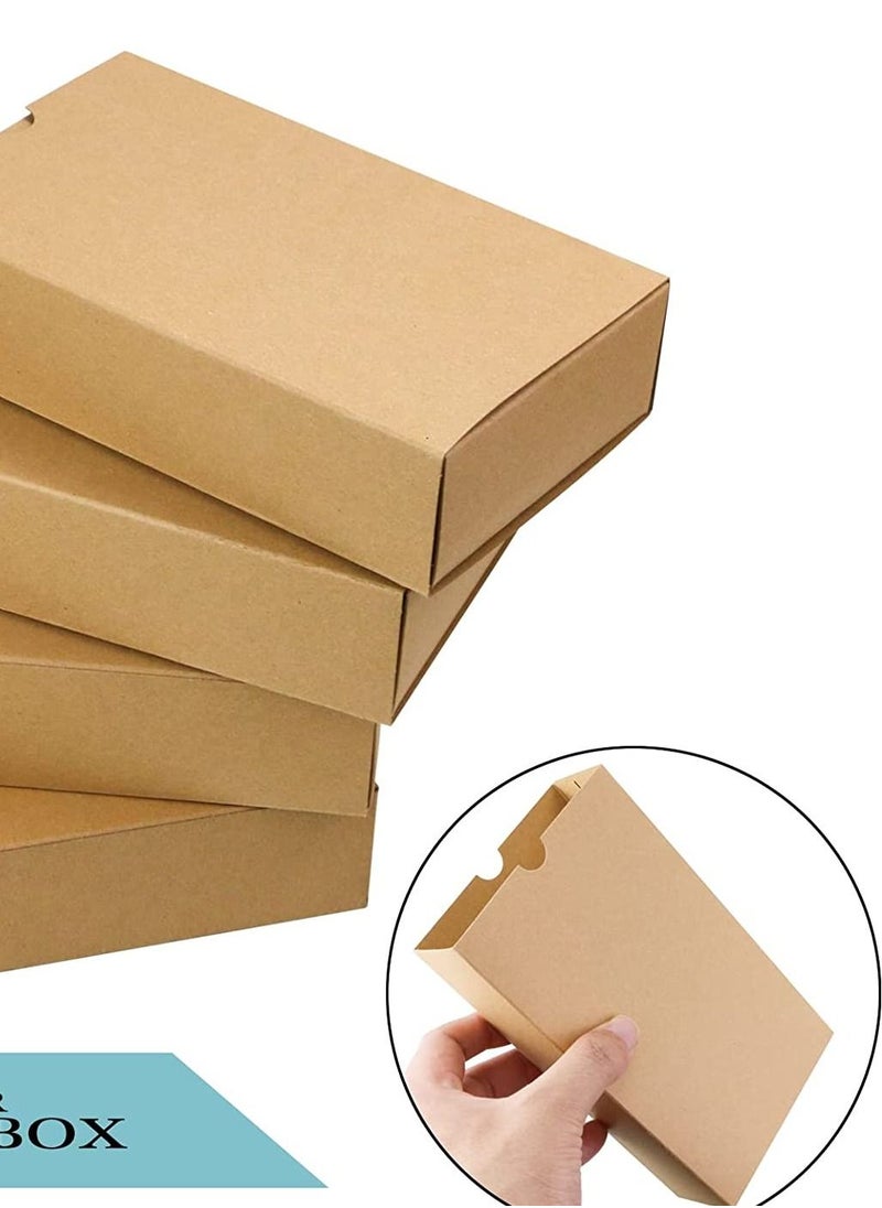 Generic - 12 PCS Rectangle Drawer Kraft Boxes Small Crafts Cardboard Present Boxes Present Packaging Boxes for Party Favor Treats Candy and Jewelry Crafts 33x11x7cm (Brown) - Image 1