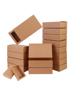 12 PCS Rectangle Drawer Kraft Boxes Small Crafts Cardboard Present Boxes Present Packaging Boxes for Party Favor Treats Candy and Jewelry Crafts 33x11x7cm (Brown)