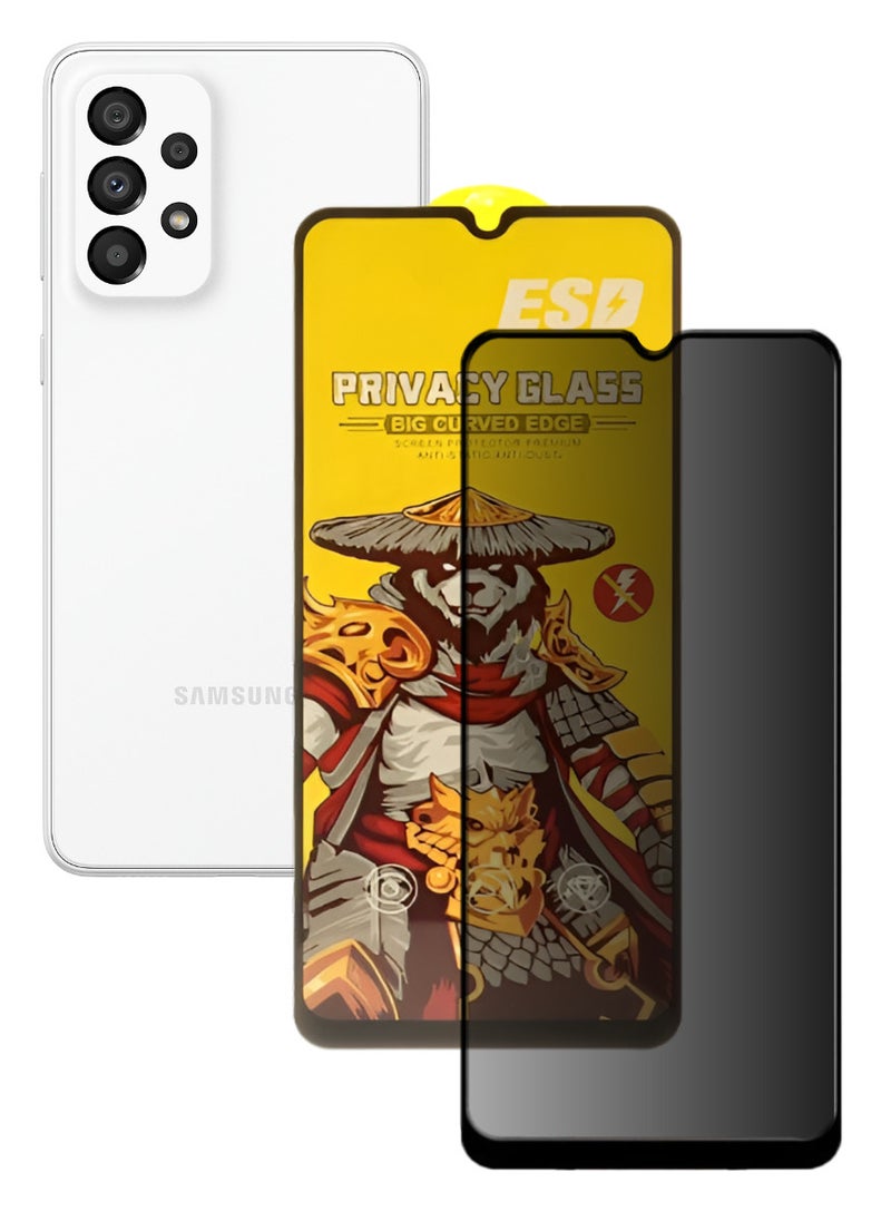 ESD Tempered Dustproof Privacy Glass Screen Protector Compatible For Samsung Galaxy A33 5G - Image 1