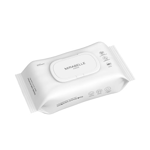 Mirabelle Korea Wet Wipes for Face with Lid - 100 wipes | 99% Pure Water, fragrance free | Makeup Remover Wipes | Hydrating & Refreshing | Korean Skincare | All Skin Types | Baby & Adult Safe - Image 1