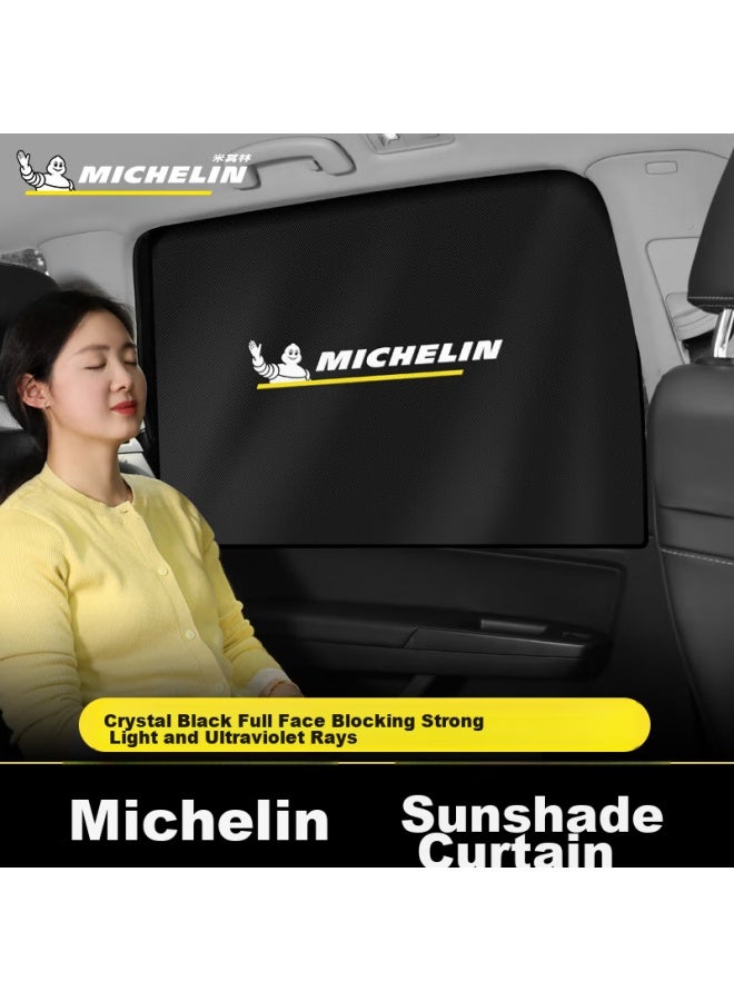 Michelin Magnetic Sun Visor For Car Windows, Summer Foldable Magnetic Sunshade Set, Heat Insulation And Uv Protection - Image 2