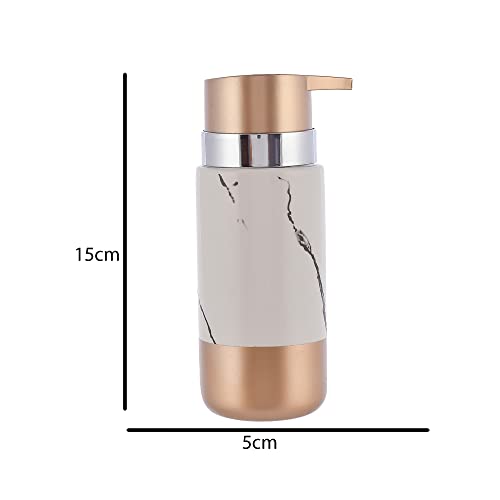 TAGROCK Ceramic Liquid Soap Dispenser Pump for Shampoo, Sanitizers & Liquid Handwash, Ideal for - Home & Kitchen/Bathroom - 250ml, Pack of 1 (White) - Image 3