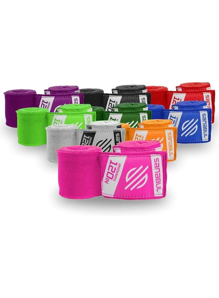 Sanabul  Elastic 120 Inch Boxing Hand Wraps | Kickboxing Handwraps For Boxing Gloves For Men, Women, And Kids | Muay Thai Mma Hand Wraps | Pink - Image 1