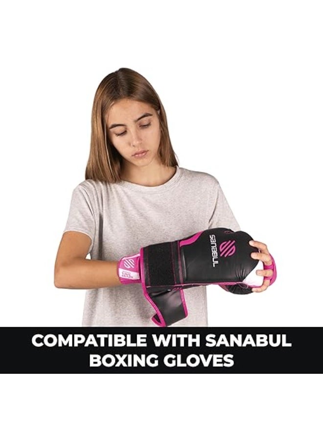 Sanabul  Elastic 120 Inch Boxing Hand Wraps | Kickboxing Handwraps For Boxing Gloves For Men, Women, And Kids | Muay Thai Mma Hand Wraps | Pink - Image 4