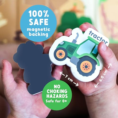 Curious Columbus Fridge Magnets for Toddlers 1-3 Year Olds | Farm Animal Refrigerator Magnets for Kids| Baby ABC Learning and Educational Toys from Babies to Preschool - Image 4