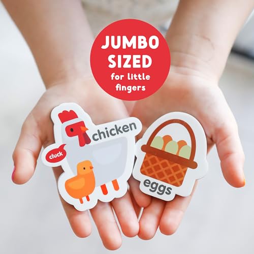 Curious Columbus Fridge Magnets for Toddlers 1-3 Year Olds | Farm Animal Refrigerator Magnets for Kids| Baby ABC Learning and Educational Toys from Babies to Preschool - Image 3