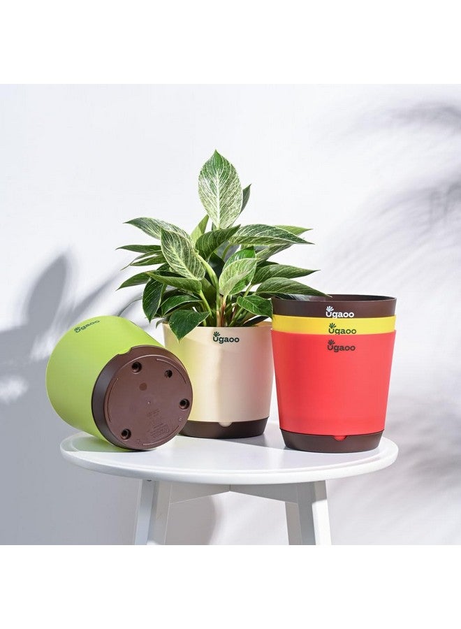 UGAOO Self Watering Pots Planter for Plants - 7.5 Inch, Round, Set of 5 - Image 1