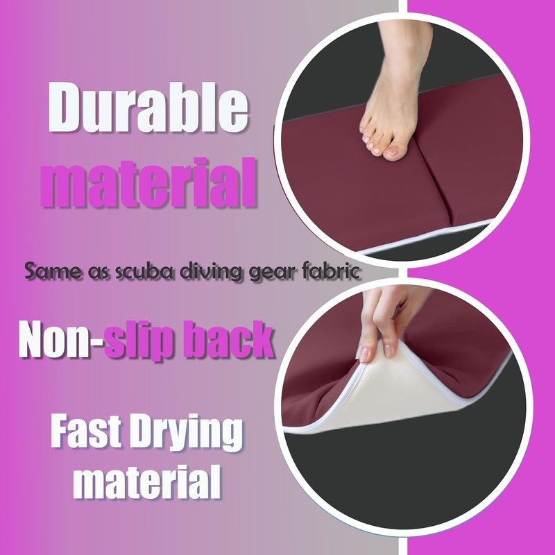 Supa Ant Baby Bath Kneeler and Elbow Rest Pad –Mom’s Choice Award Winner –US-Designed Extra Thick Bathtub Kneeling Pad with 8 Suction Cups, 5-Pocket Organizer, Non-Slip, Cushioned, Durable (Bordeaux) - Image 3