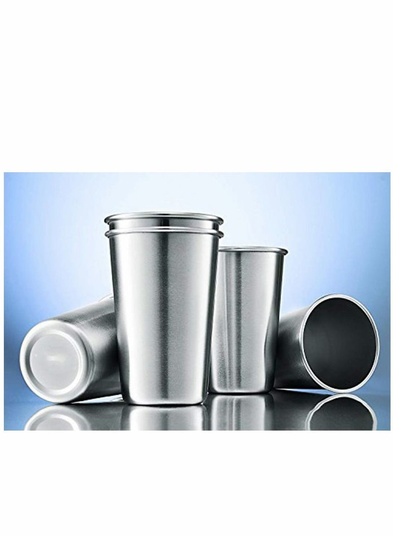 Y&D Premium Stainless Steel Cups - 16 Ounce Pint Cup Tumblers Eco-Friendly, BPA Free (5 Pack)  - Image 2