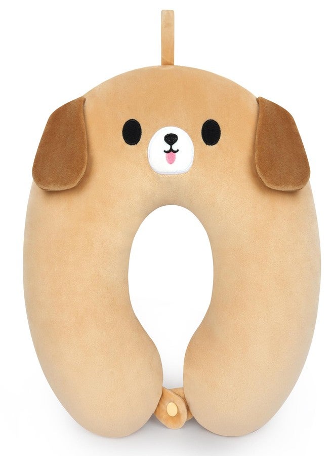 Prewplam Travel Neck Pillow for Kids Adult, Cute Labrador Kids Travel Pillow, Cartoon Neck Pillow for Traveling, Soft U Shaped Travel Pillow for Airplane, Car, Recline, Sleeping - Image 1