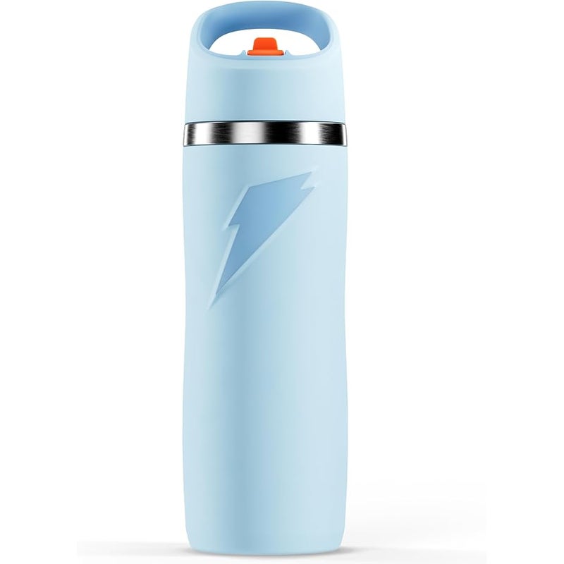 Gatorade 'Overtime' 22oz Stainless Steel Bottle, Straw Cap, Light Blue - Image 1