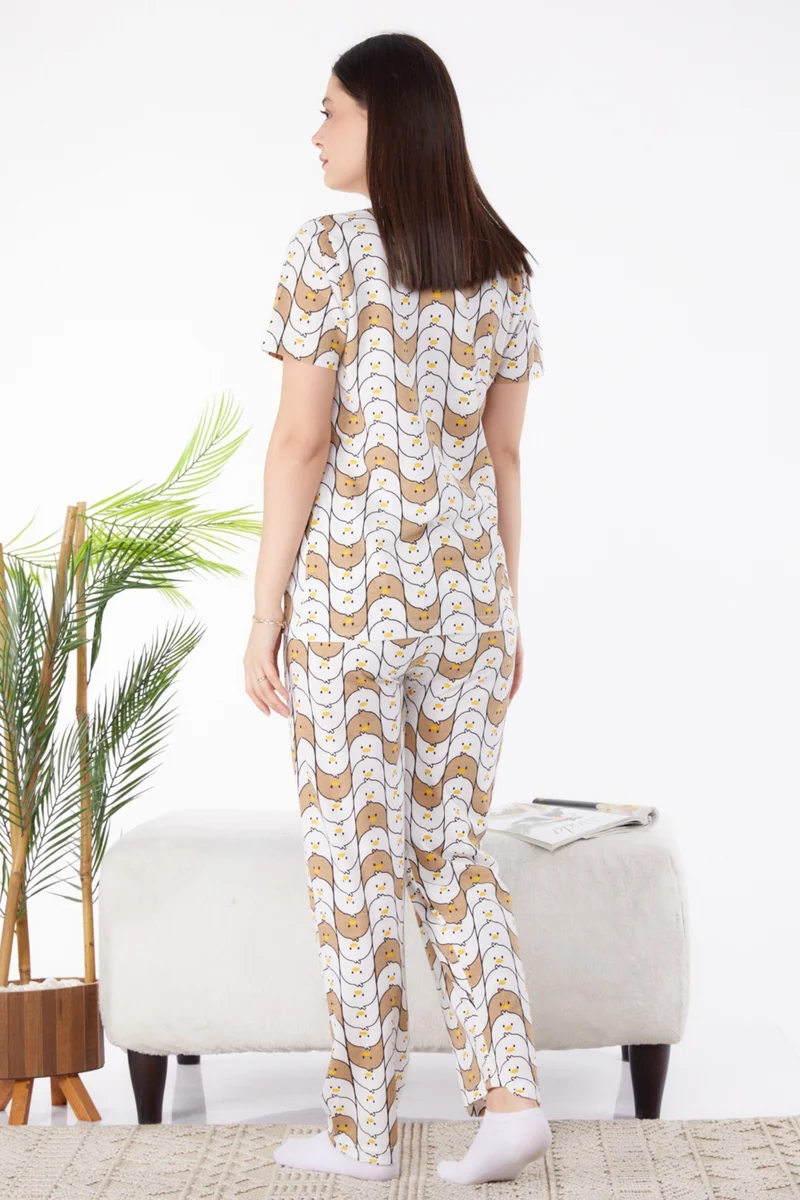 Tofisa Plain Shirt Collar Women's Mink Pajama Set - 25265