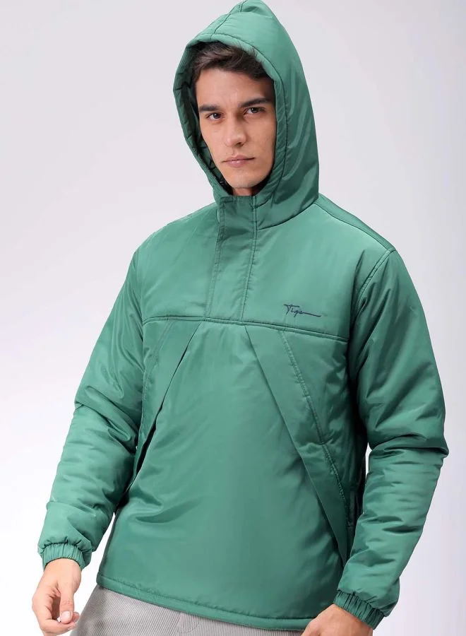 شركة المرآب الهندية Men Slim Fit Solid Puffer Jackets