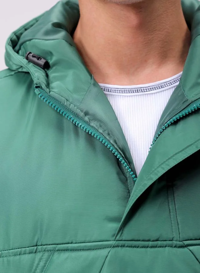 شركة المرآب الهندية Men Slim Fit Solid Puffer Jackets