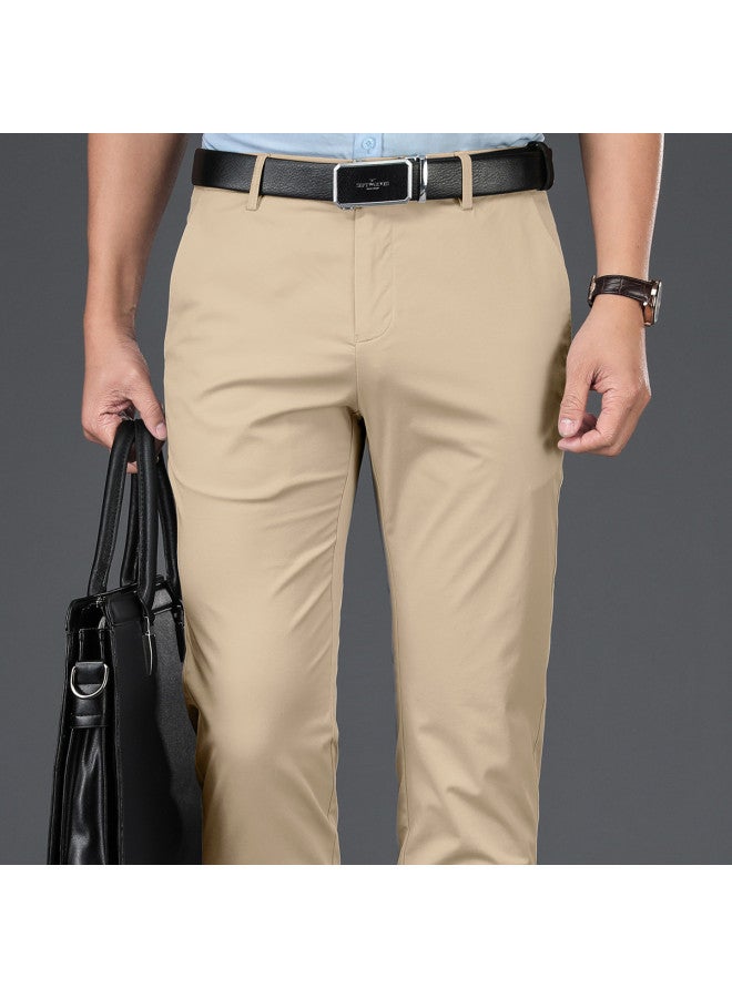 سيبتولفز بنطلون رجالي من قماش 【four-way Stretch Semi-elastic】, بناطيل العمل غير الرسمية، بنطلون طويل سهل العناية للربيع والخريف - Image 2