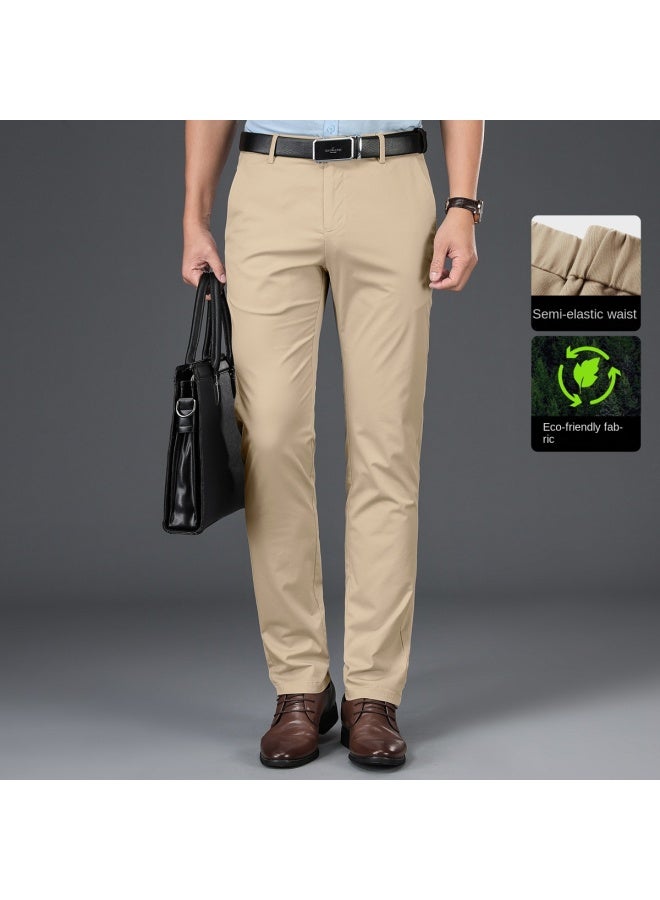 سيبتولفز بنطلون رجالي من قماش 【four-way Stretch Semi-elastic】, بناطيل العمل غير الرسمية، بنطلون طويل سهل العناية للربيع والخريف - Image 3