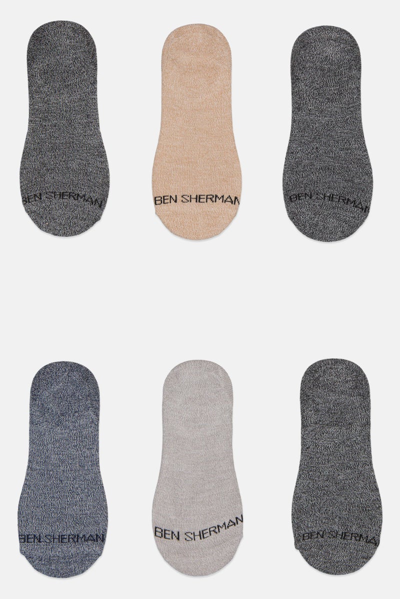 Ben Sherman Men 6 Pairs Brand Logo Ankle Socks, Multicolor - Image 2