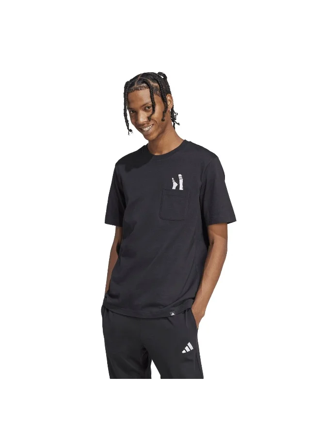 اديداس adidas lounge pocket men graphic t-shirt