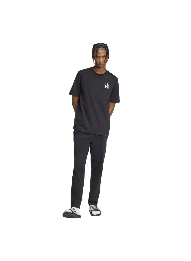 Adidas Adidas M L Slide Pkt T Black Graphic Tee (Short Sleeve) T-Shirts For Men