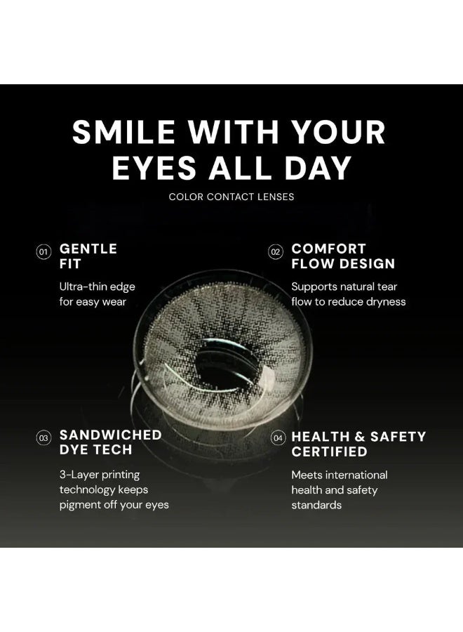 أو.بي كير عدسات لاصقة ميست جراي ١٦ لونًا، عدسات لاصقة تجميلية للجنسين، عدسات عصرية طبيعية، عدسات ناعمة بنسبة ٤٢٪ ضد الماء - Image 4