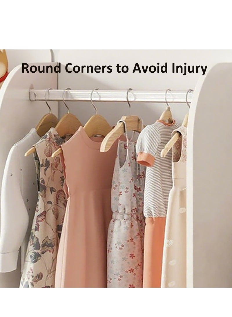 YY-ريشير خزانة ملابس للأطفال خزانة تخزين خشبية مع الدرجات ، ارتفاع 125 سم خزانة أثاث غرفة النوم للأطفال لللباس - Image 4