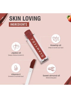 Glamveda X Rashami Desai Matte Mini Liquid Lipstick, Long Stay, Transfer & Smudge Proof, Non Drying, Brown Shade (Spicy Peach - 023) 1.2Ml  - Image 4