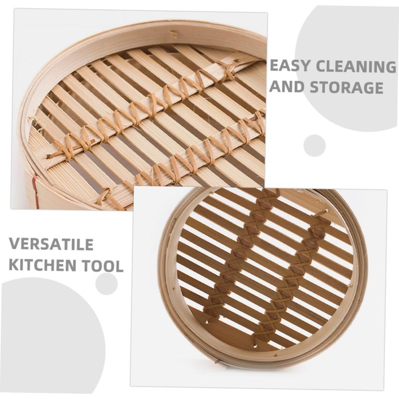 Flexible Bamboo Steamer Basket For Dumplings Rice And Vegetables - Image 4