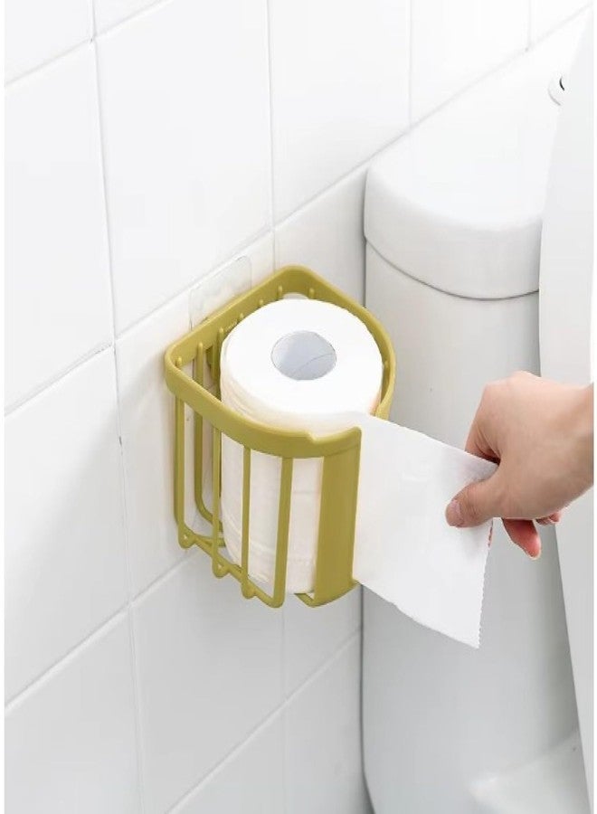 V2H Tissue/Toilet Paper Roll Holder for Bathroom Kitchen Tissue Roll Holder Tissue Paper Stand Self Adhesive No Drill Napkin Holder Bathroom Accessories/Organiser (Set of 1) - Image 1