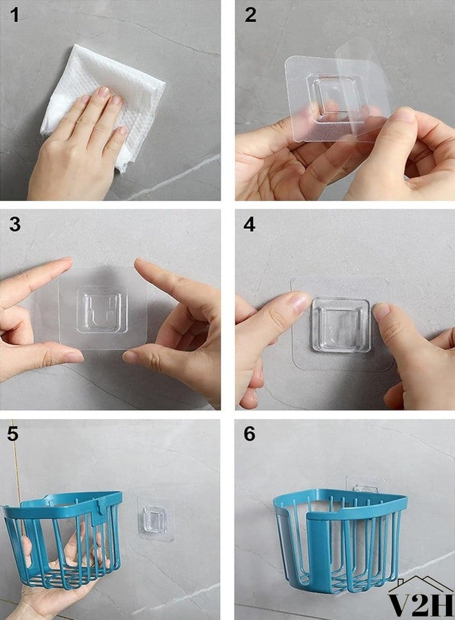 V2H Tissue/Toilet Paper Roll Holder for Bathroom Kitchen Tissue Roll Holder Tissue Paper Stand Self Adhesive No Drill Napkin Holder Bathroom Accessories/Organiser (Set of 1) - Image 5