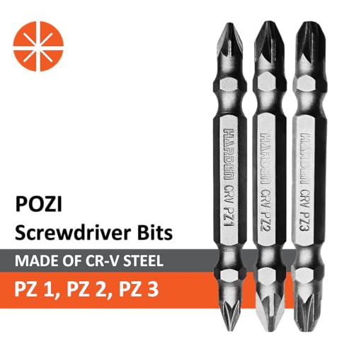 Harden 9-Piece Magnetic Screwdriver Bit Set – Double-Sided Slotted, Phillips & Pozi Tips | CR-V Steel, 65mm Length | Professional Drill Bit Kit – 550601 - Image 4