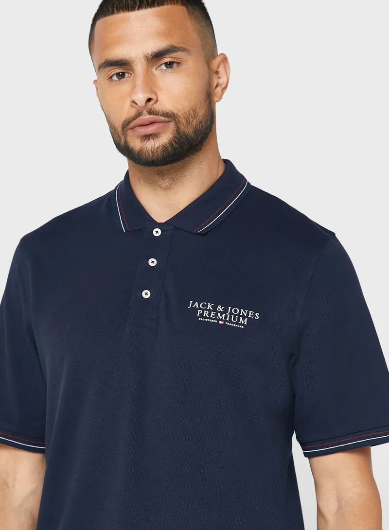 JACK & JONES Logo Print Polo