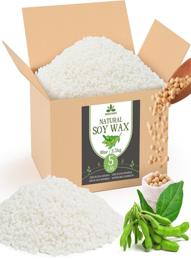 Waxcanpy Soy Wax, Natural Soy Wax for Candle Making, Organic Candle Wax from Farm, No Additives, Harmless and Pure (5lb) - Image 1