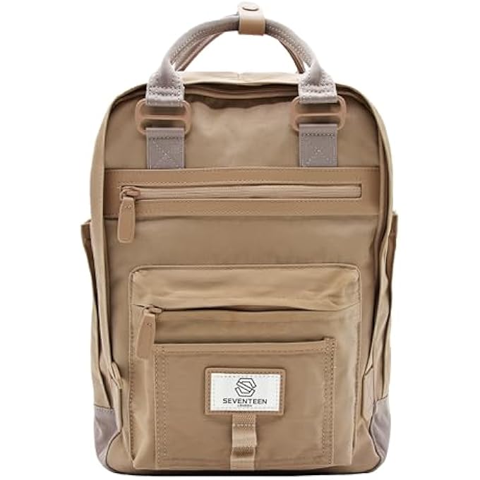 SEVENTEEN Modern Urban Unisex Wimbledon Backpack in a Classic Slim Simple Design  Fits Laptop up to 13 - Image 1
