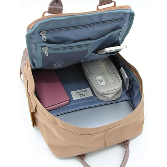 SEVENTEEN Modern Urban Unisex Wimbledon Backpack in a Classic Slim Simple Design  Fits Laptop up to 13 - Image 4