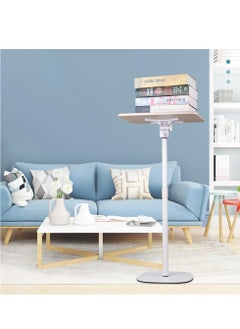 XiuWoo Book Stand for Reading Adjustable Podium Stand,Cook Book Stand, Music Display Stand, Wooden Floor Bible Holder Stand with Page Paper Clip, white  - Image 5