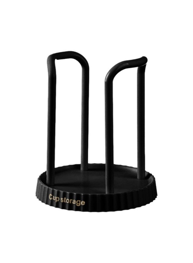Beauenty Coffee Cups Base Holder Black Plastic holder,Elegant Cup Holder Stand for Bathroom Vanity Or Kitchen Countertop - Image 1