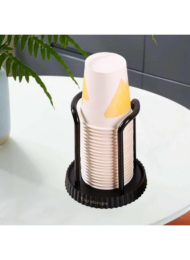 Beauenty Coffee Cups Base Holder Black Plastic holder,Elegant Cup Holder Stand for Bathroom Vanity Or Kitchen Countertop - Image 3
