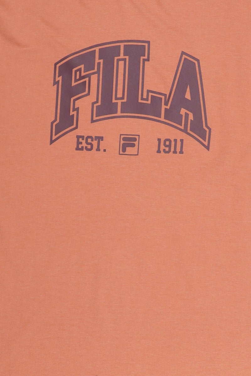 FILA Men Sportswear Fit Short Sleeve Outdoor T-Shirt, Peach - Image 5