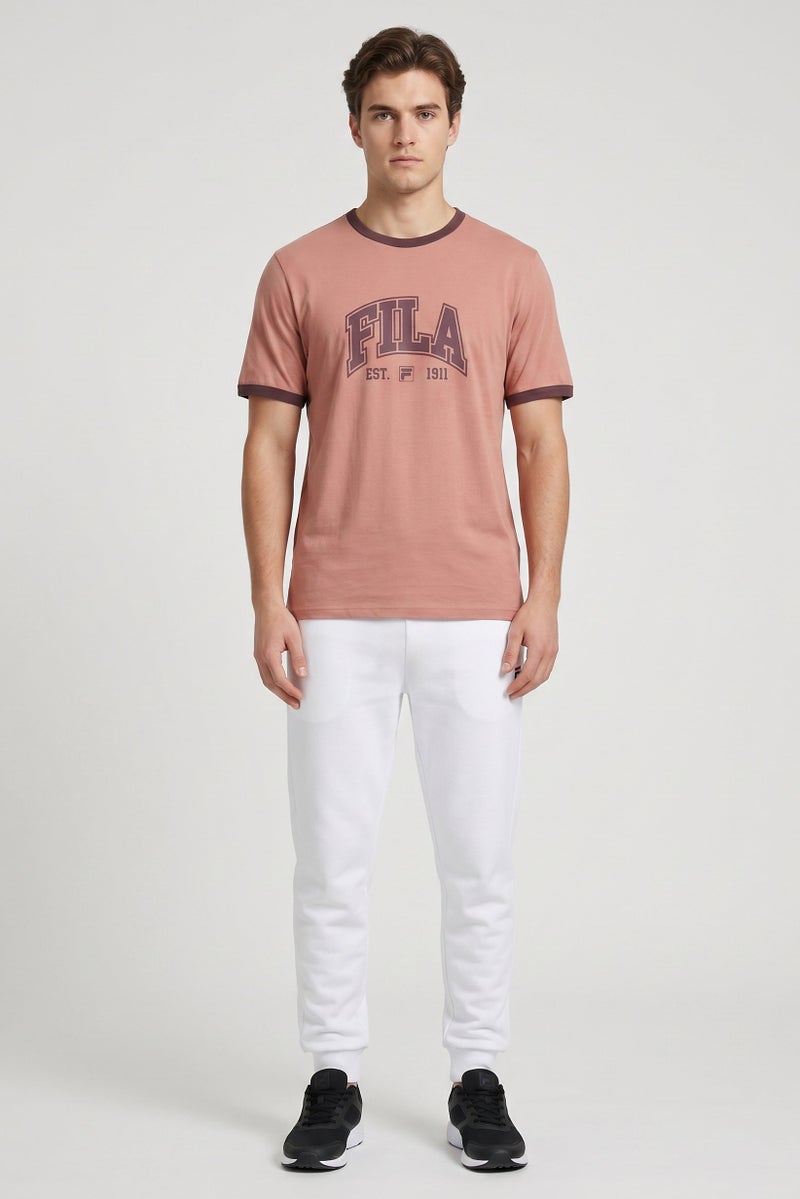FILA Men Sportswear Fit Short Sleeve Outdoor T-Shirt, Peach - Image 2