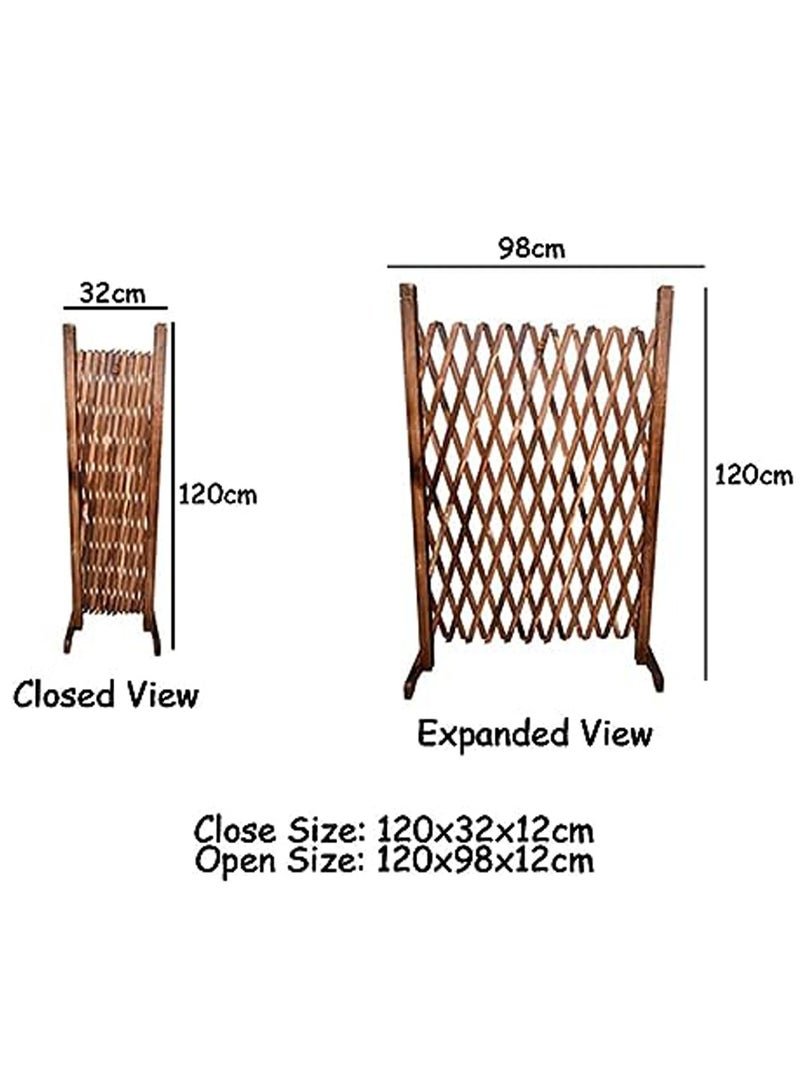 HOME TASTE Hometaste Expandable Wooden Garden Fence Climbing Plants Flower Bed Edging Wooden Panels Antiseptic For Partition Wall Landscaping Garden Edging Panels Outdoor - Image 3