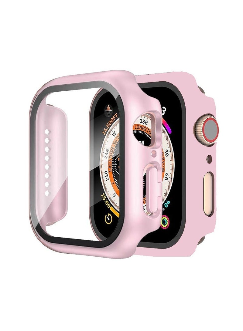 HablTech 3 Pcs Protective Case Compatible with Apple Watch Series 9/8/7 45mm Case with Tempered Film Screen Protector for iWatch Full Protective Hard PC Bumper Touch Sensitive HD Screen Cove - Image 4