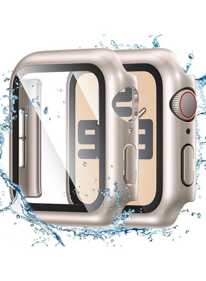 HablTech 3 Pcs Protective Case Compatible with Apple Watch Series 9/8/7 45mm Case with Tempered Film Screen Protector for iWatch Full Protective Hard PC Bumper Touch Sensitive HD Screen Cove - Image 5