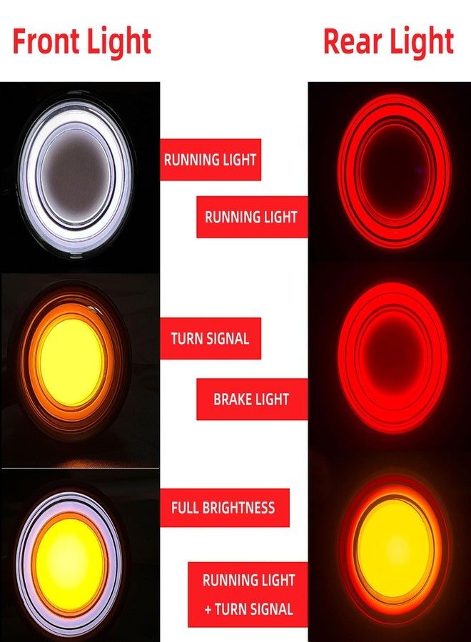 FATECIM 4X Motorcycle 40 LED Bullet Tail Lights Turn Signals Running Brake Stop Lights Motorbike Taillights Rear Front Blinkers Indicators for Bobber Harley Honda Yamaha Suzuki Kawasaki Chopper Chrome - Image 2