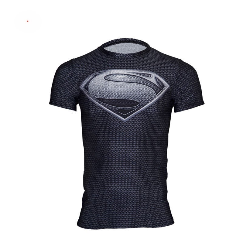 2022 new running sports workout clothes running football basketball training 3D printing Avengers T-shirt - Image 4
