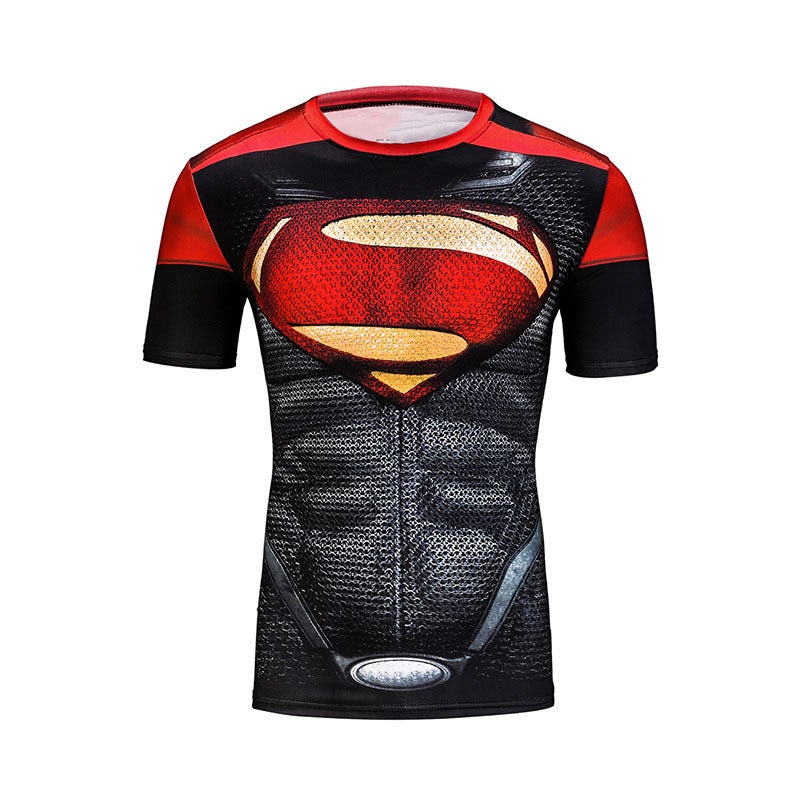 2022 new running sports workout clothes running football basketball training 3D printing Avengers T-shirt - Image 1
