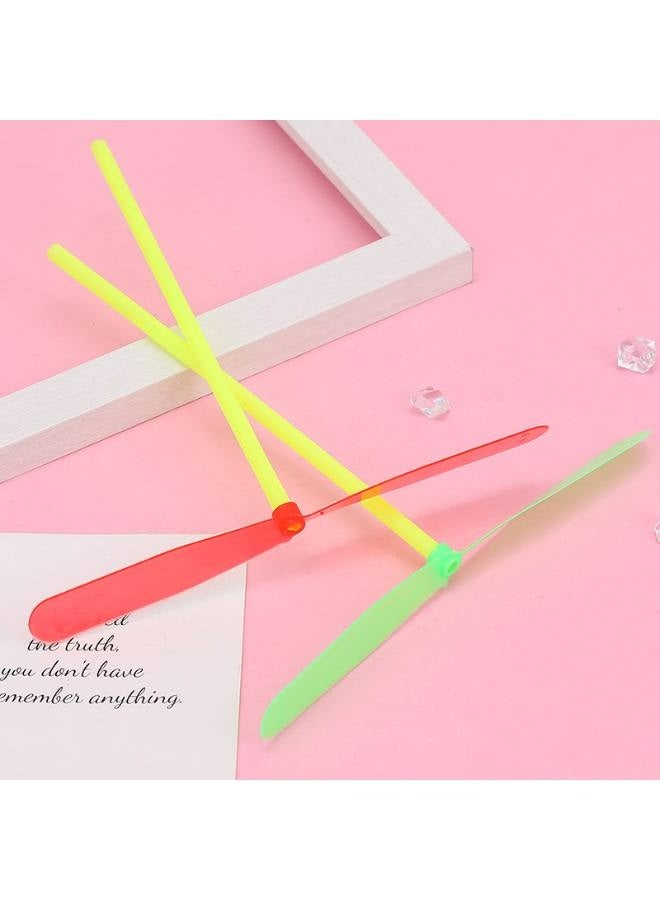 40 Pieces Dragonfly Hand Rub Double Flying Leaves Plastic Dragonfly Toy Helicopter Rotation Propeller Children Outdoor Toy Gift Random Colour - Image 3
