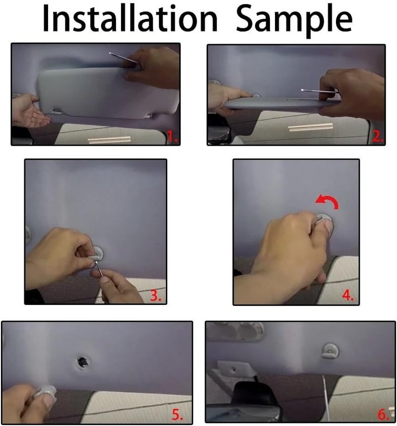 Wivplex 2x Sun Visor Hook Clips for Nissan Qashqai & Dualis - Image 5