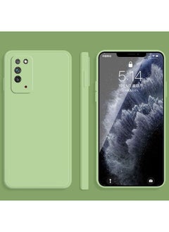 Case Cover For Honor X10 5G Solid Color Imitation Liquid Silicone Straight Edge Dropproof Full Coverage Protective Case Matcha Green