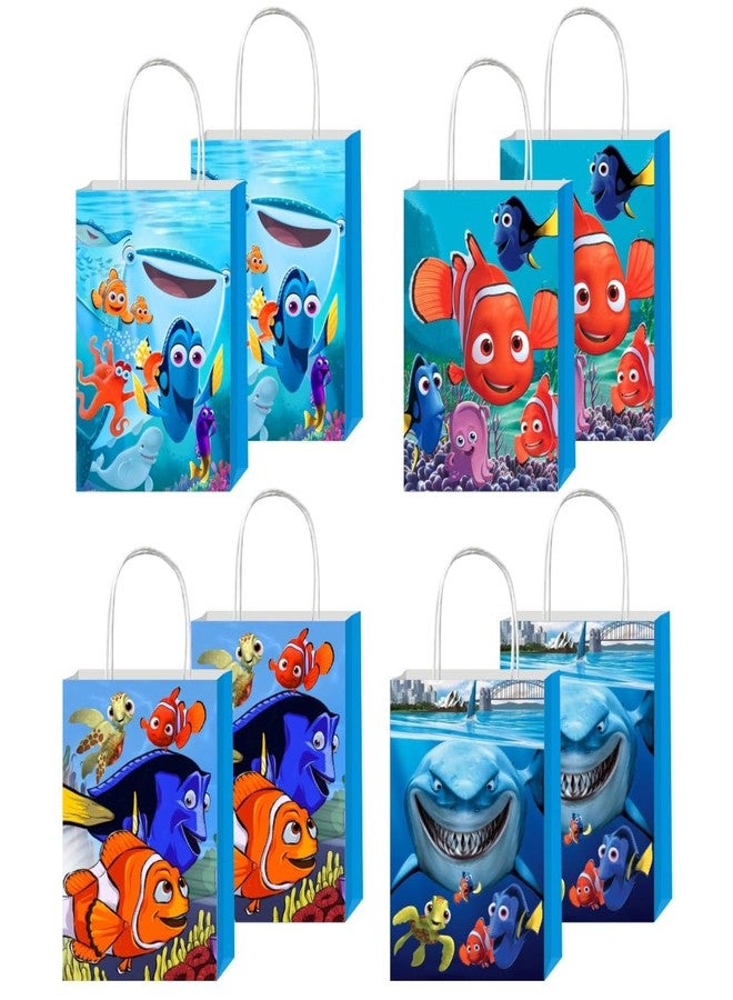 fancigo 12pcs Finding Nemo Gift Bags Goodie Bags with Handles for Kids Birthday Party Decorations Supplies - Image 1