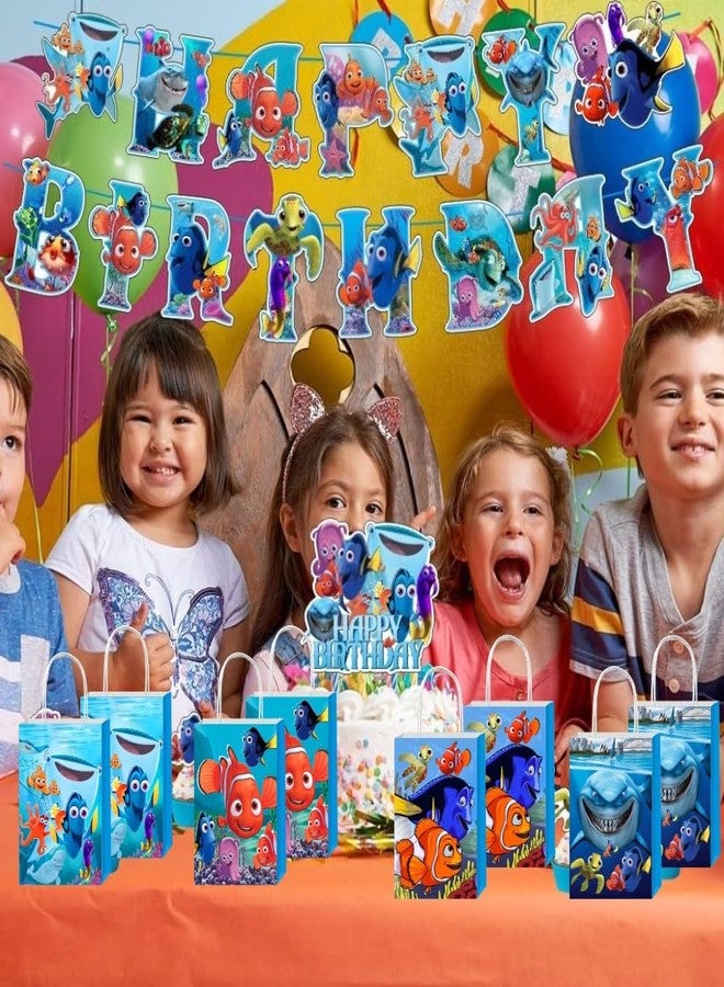 fancigo 12pcs Finding Nemo Gift Bags Goodie Bags with Handles for Kids Birthday Party Decorations Supplies - Image 5